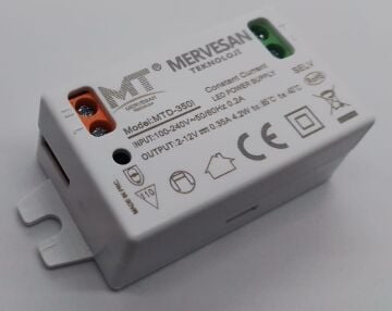 MERVESAN MTD-350i 2-12VDC 350 mA IP30 LED Sürücü