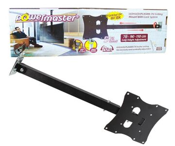 PowerMaster PM-32 Led/Lcd/Plazma 70-90-110 CM Dar Ağız 45 Derece Açılı Tavan TV Askı Aparatı