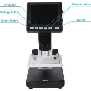 5mp 500x Dijital LCD Ekranlı Mikroskop Sd Kart + Şarj Pili