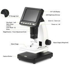 Soif 5mp 500x Dijital LCD Ekranlı Stereo Mikroskop Sd Kart + Şarj Pili