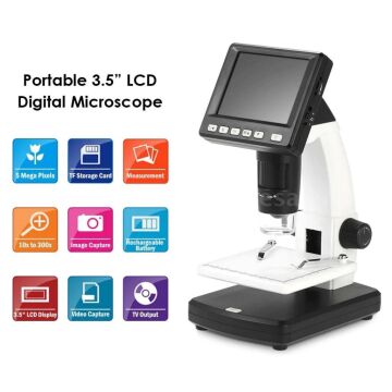 Soif 5mp 500x Dijital LCD Ekranlı Stereo Mikroskop Sd Kart + Şarj Pili