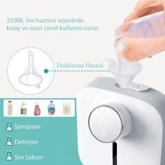 SUNUP SN-24916 SENSÖRLÜ OTOMATİK SIVI SABUNLUK OTOMATI USB İLE ŞARJ EDİLEBİLİR