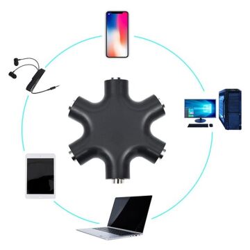 PowerMaster PM-24172 6'LI 3.5mm Stereo AUX Çoklayıcı