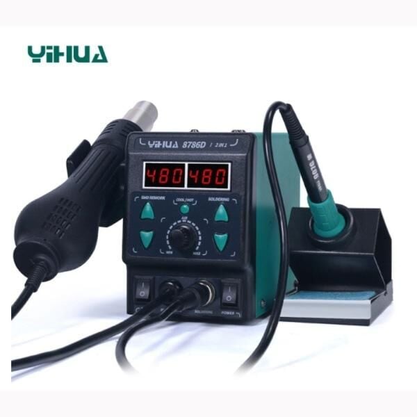 Yihua 8786D-I 2in1 Sıcak Hava Üflemeli Dijital Havya İstasyonu