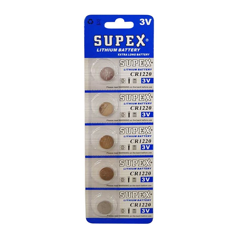 Supex CR1220 3 Volt 5'li Blister Lityum Pil