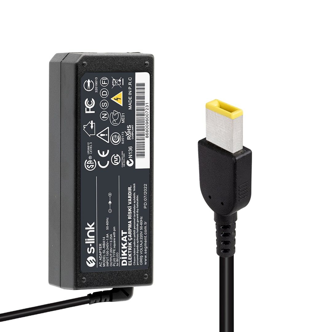 SL-NBA14 20 VOLT 3.25 AMPER 65 WATT IBM LENOVO NOTEBOOK ADAPTÖR