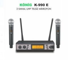 König K-990 UHF 2X100 Kanal 2 El Mikrofon Telsiz Mikrofon