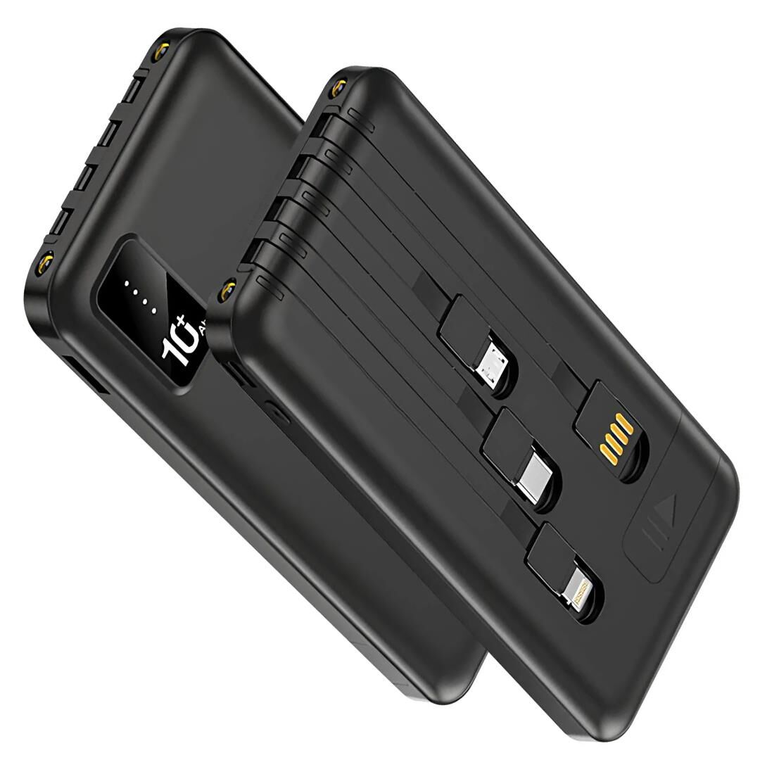 Powerway TX109 10.000mAh Kablolu Dijital Göstergeli Fenerli Powerbank Dahili Telefon Stand (MİCRO - TYPE C - LİGHTNİNG)