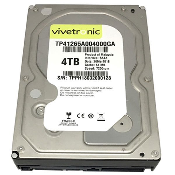 VİVETRONIC 4 TB 7200 RPM 64 MB 3.5 SATA GÜVENLİK HARDDİSK