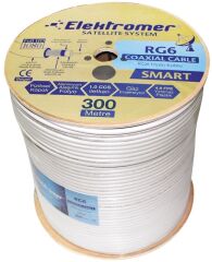 Elektromer Rg6-U4 64 TV Anten Kablosu (300 Mt.)