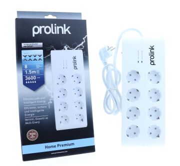 Prolink PR-SP08T 8'li Akım Korumalı Priz 3600J 1.5mt