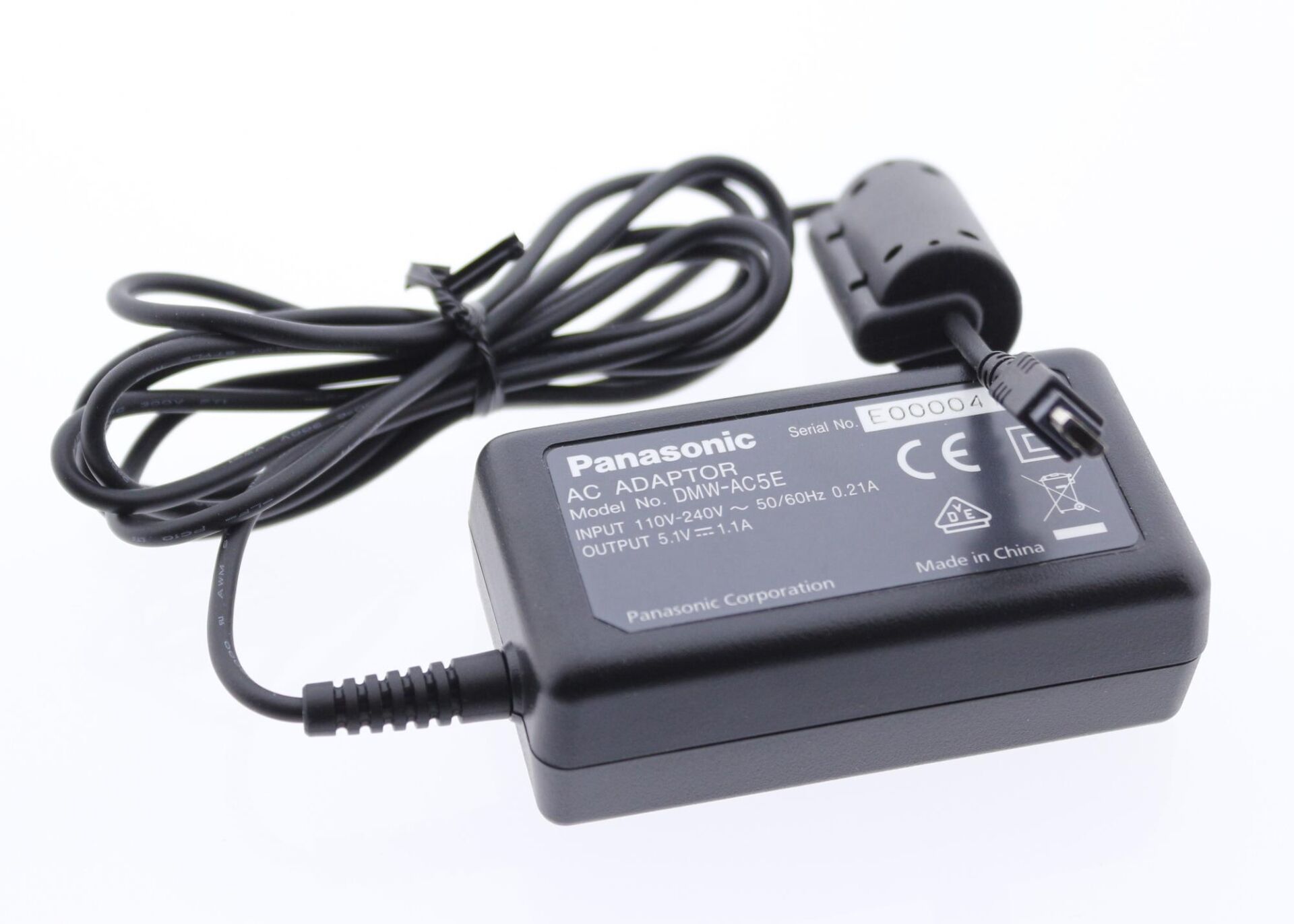 5.1 Volt 1.1 Amper Panasonic Kamera Şarj Adaptörü Usb Tip