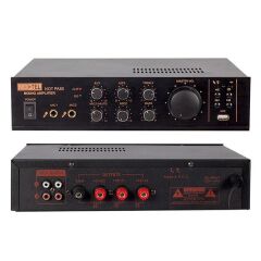 No-Tel 50 W Mini USB-SD-Bluetooth 70-100 V 2 Mik. Giriş Trafolu Anfi NOT-PA80