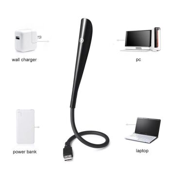 PowerMaster PM-24561 14 Ledli Siyah Esnek Usb Led Lamba