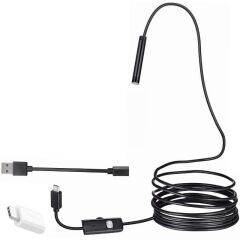 Powermaster 3in1 Micro Usb+Type C+Pc 8 Mm Işıklı 5 Metre Endeskop Yılan Kamera
