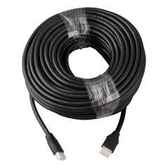 Fully G-507K Plastik Düz Siyah 25 Metre Gold Poşetli Hdmi Kablo
