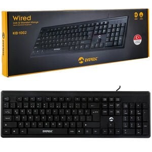 Everest KB-1002 Siyah USB F Standart Klavye