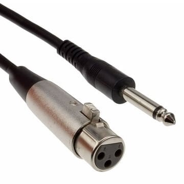 Fully G-526V Siyah 6.3Mm Mono Erkek Canon Dişi 4 Metre Mikrofon Ara Kablosu