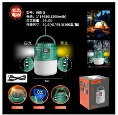 PowerMaster V65-3 24 Led 1200 MAH Solar Kamp Lambası