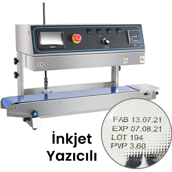 Hualian FRP-810II Dikey Yürüyen İnkjet Baskılı Otomatik Folyo ve Poşet Yapıştırma Makinesi