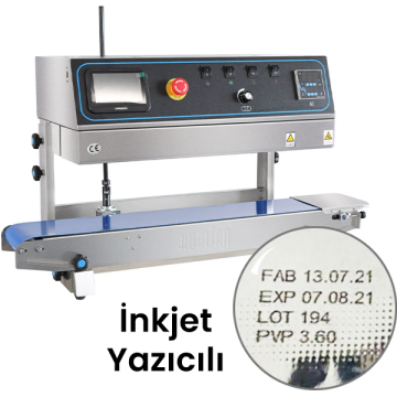 Hualian FRP-810II Dikey Yürüyen İnkjet Baskılı Otomatik Folyo ve Poşet Yapıştırma Makinesi