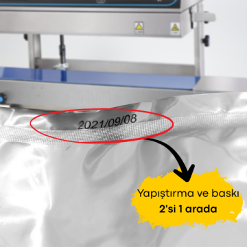 Hualian FRP-810II Dikey Yürüyen İnkjet Baskılı Otomatik Folyo ve Poşet Yapıştırma Makinesi