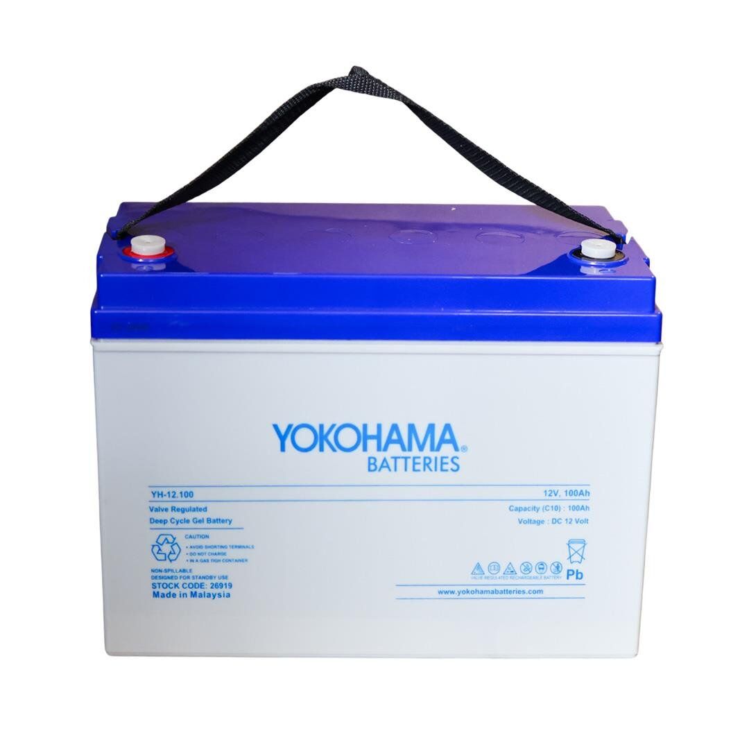 Yokohama YH-26919 12V 100Ah Tam Bakımsız Deep Cycle Jel Akü (330x172x218mm)