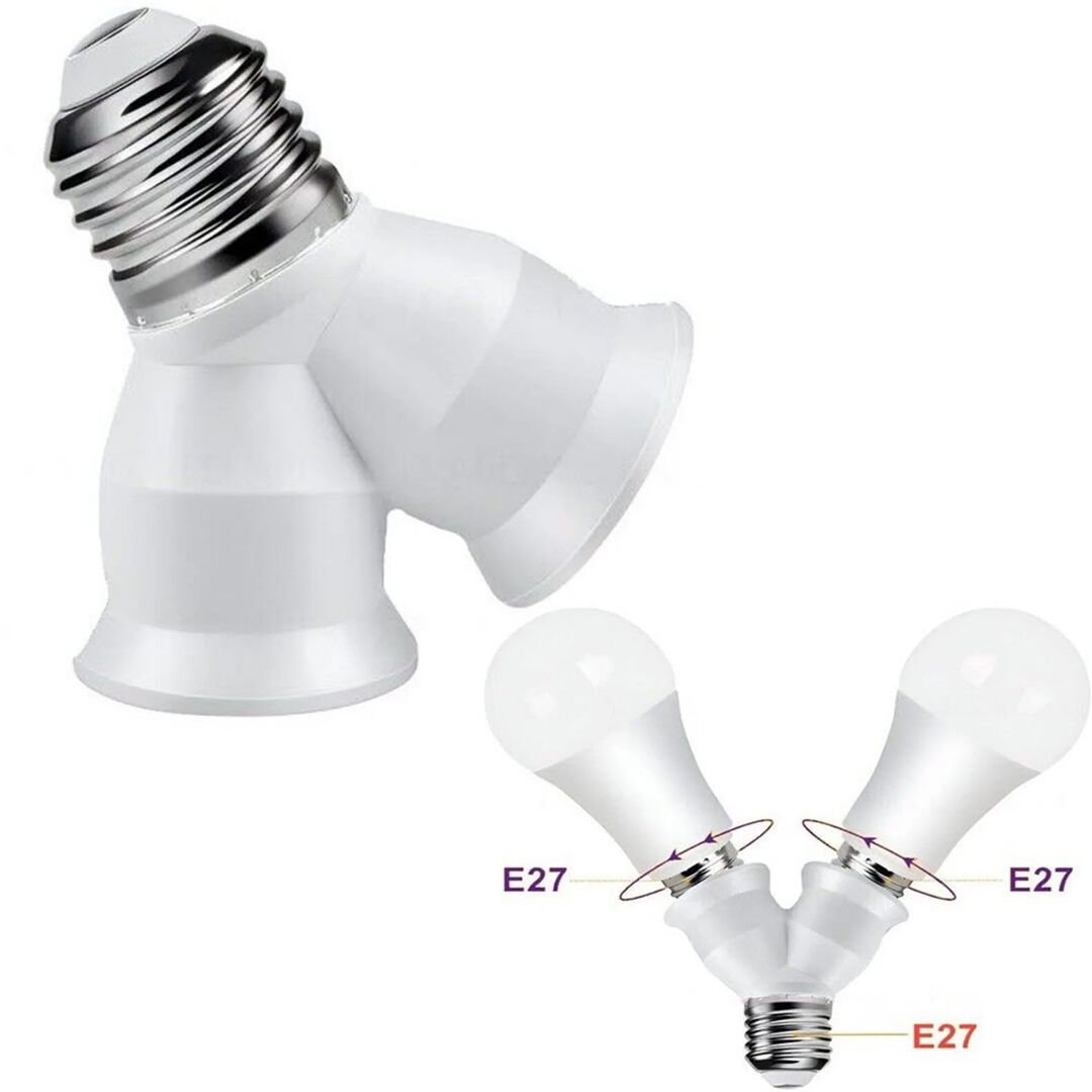 Ledx DY-101 E27 Duy Çoğaltıcı (Tek Duydan Çift E27 Lamba Bağlantısı)