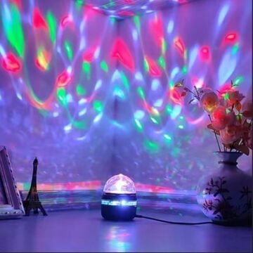 Ledx YQX-6888 Mini Usb'li 3 Watt Şarjlı Sihirli Rgb Led Disko Topu