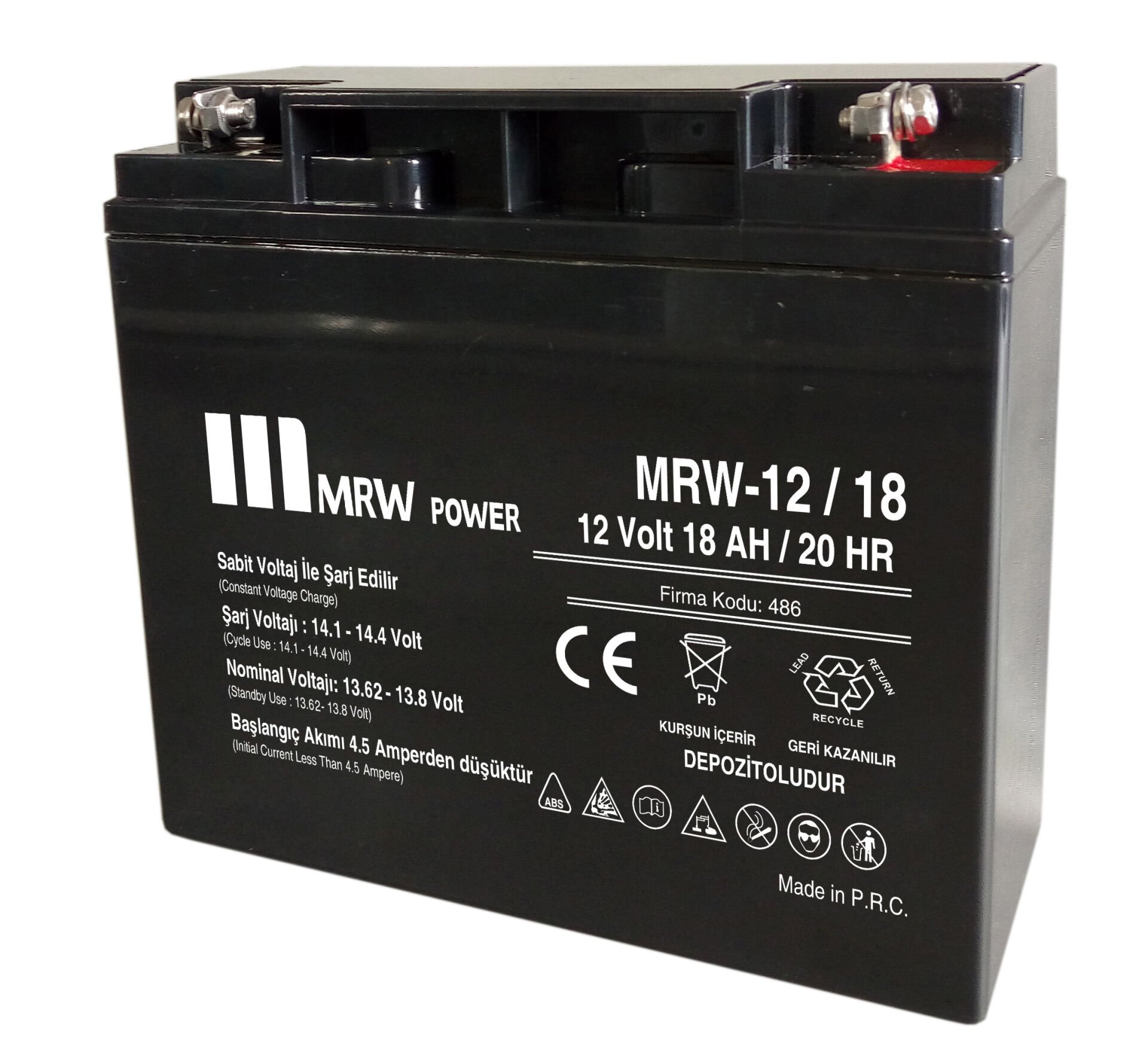 MERVESAN MRW-12/18 KURU TİP AKÜ