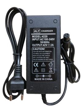 Elektrikli Kaykay Şarj Adaptörü 42V 2AMP Scooter Hover Board Ginger