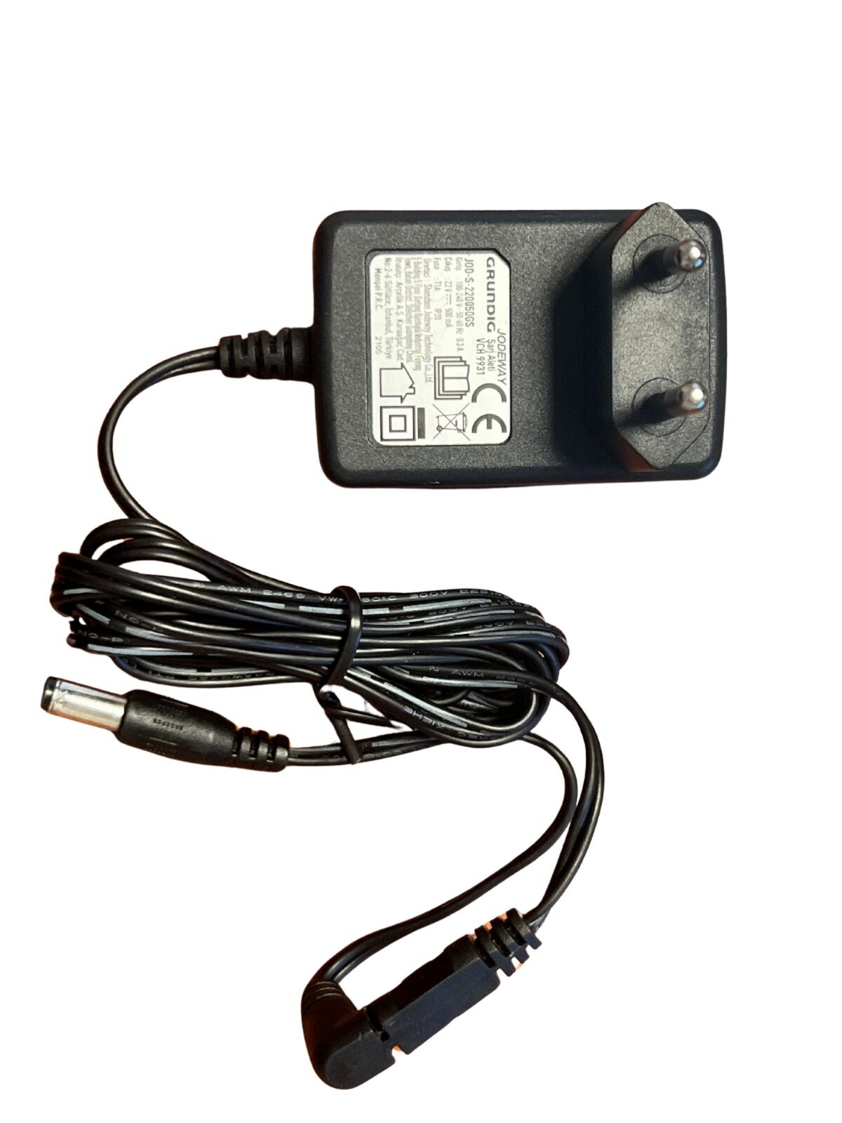 Fakir Grundig VCH9931 Beko Bosh Arçelik Orjinal 22 Volt 0.5A Dikey Süpürge Şarj Adaptörü Aleti