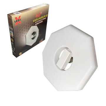 Ledx AL-OBGG 40 Watt Ayarlanabilir Açı E27 Duylu Beyaz Tavan Armatürü