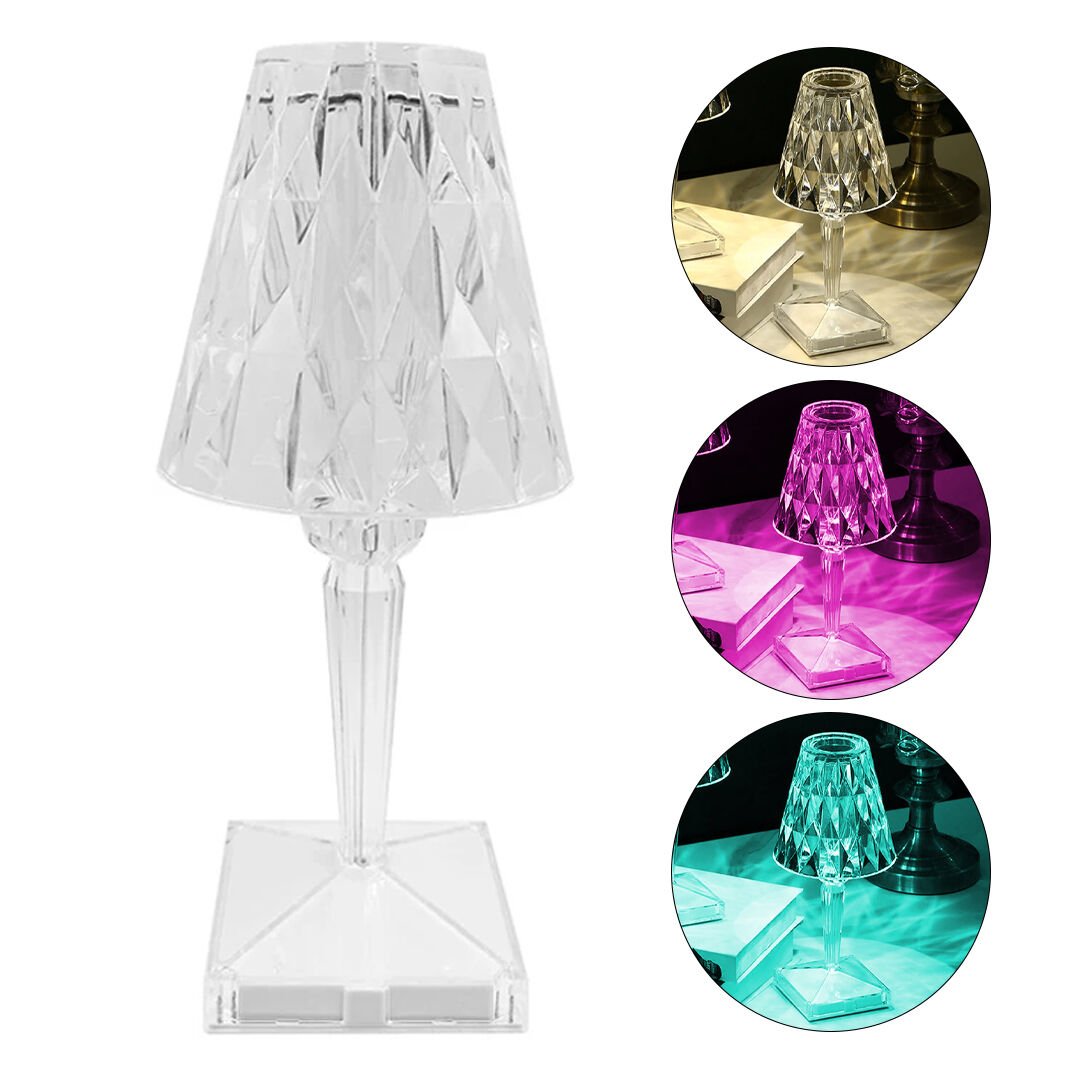 PowerMaster HA-1638 Dekoratif RGB LED'li Ambiyans Masa Gece Lambası Şarjlı Dokunmatik Tuşlu