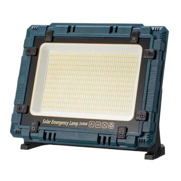 Powermaster W8109-1 Şarjlı Powerbank Özellikli 200W Günışığı/Beyaz Renk Solar Aydınlatma Acil Durum / Kamp Lambası