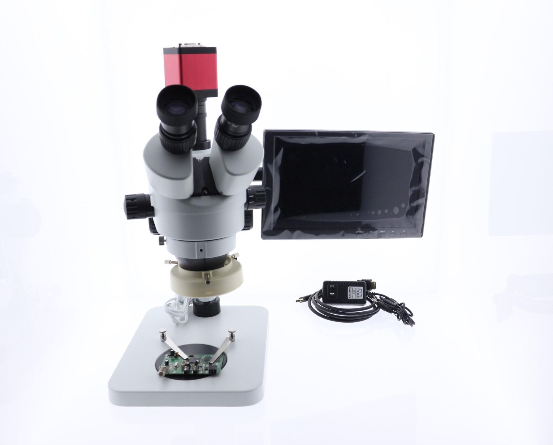 Hd Lcd Ekranlı Digital + Analog Mikroskop 7x-45x Stereo Zoom