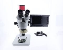 Hd Lcd Ekranlı Digital + Analog Mikroskop 7x-45x Stereo Zoom
