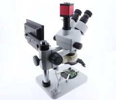 Hd Lcd Ekranlı Digital + Analog Mikroskop 7x-45x Stereo Zoom