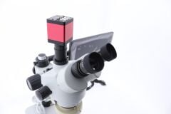 Hd Lcd Ekranlı Digital + Analog Mikroskop 7x-45x Stereo Zoom