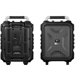 Magicvoice MV-2015 USB-SD-BT 1 El + 1 Yaka Mikrofonlu 300W Taşınabilir Şarjlı Hoparlör Anfi