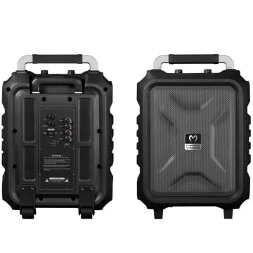 Magicvoice MV-2015 USB-SD-BT 1 El + 1 Yaka Mikrofonlu 300W Taşınabilir Şarjlı Hoparlör Anfi