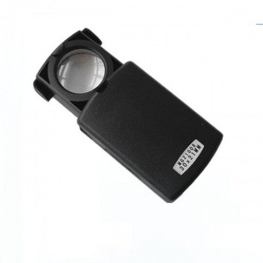 Nikula-Taşınabilir 30x 21mm Çekme Tipi Işıklı Mini Cep Büyüteç
