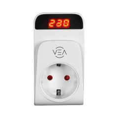 Vea VE-25530 15A 3520W Tekli Dijital Göstergeli Akım Korumalı Priz Aşırı Yüksek Gerilim