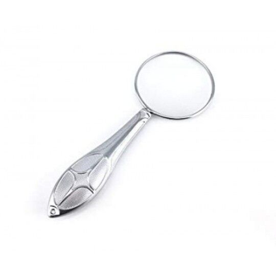 Nikula-Gümüş Renkli 45mm Cam Lens, Zarif Tasarımlı Metal Büyüteç