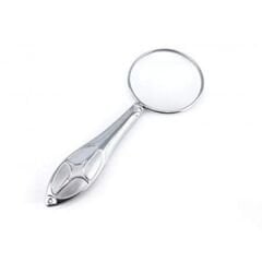 Nikula-Gümüş Renkli 45mm Cam Lens, Zarif Tasarımlı Metal Büyüteç