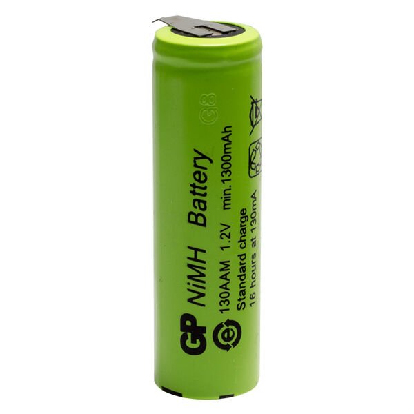 GP 1300mA 1.2V Düz Kafa Puntalı Aa Kalem Pil 130AAM