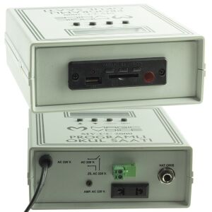 Magicvoice MV-CC2000 USB Duvar Tipi Programlı 20 Adet MP3 Formatı Zil / İstiklal Marşlı Akıllı Dijital Okul Saati (Çan Takılabilir)