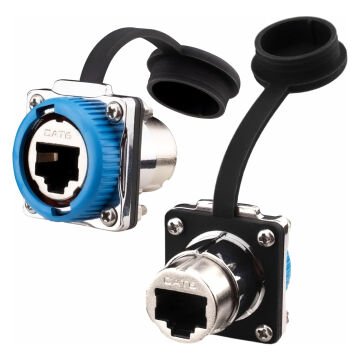 PowerMaster PM-24597 Dişi - Dişi IP68 Su Geçirmez Metal RJ45 Konnektör