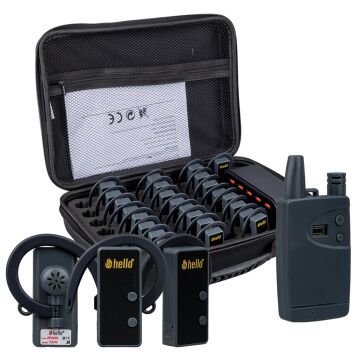 Hello HL-27915 25'li Kulaklık Tipi Tur Rehber Sistemi Seti (100 Metre Menzil)