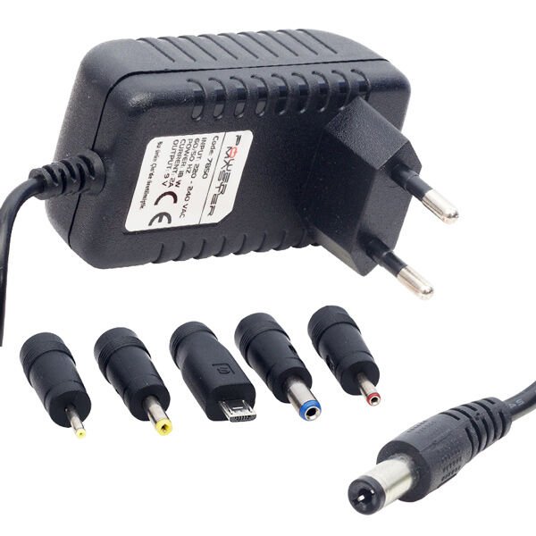 POWERMASTER PM-7850 9 VOLT - 2 AMPER 5 UÇLU UNIVERSAL TABLET ADAPTÖRÜ (MV-2016) VERİLİR